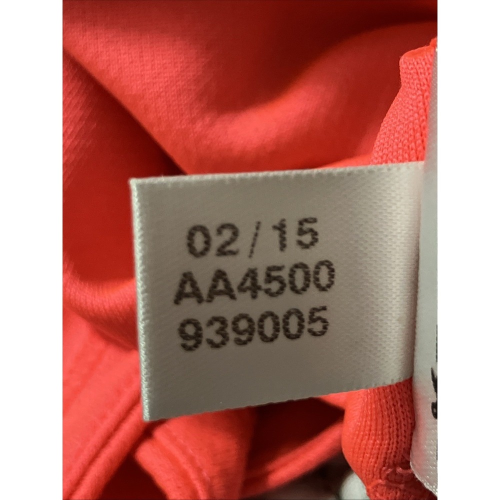 Adidas Womens XL Running Climalite Coral Short Sleeve Shirt Neon Pink/Orange - Picture 13 of 15